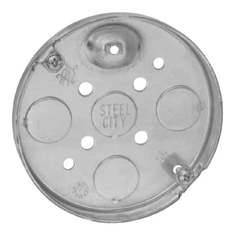 metal round pancake box|round metal outlet box.